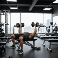Round Rubber Dumbbell - Pair 42.5kg