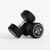 Round Rubber Dumbbell - Pair 47.5kg