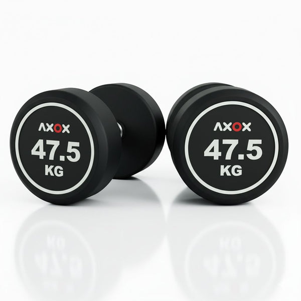 Round Rubber Dumbbell - Pair 47.5kg