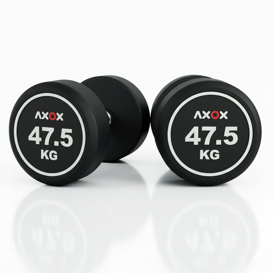 Round Rubber Dumbbell - Pair 47.5kg