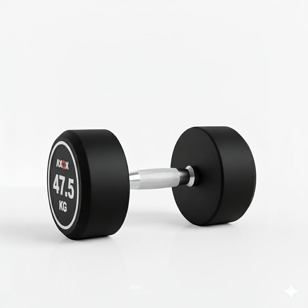 Round Rubber Dumbbell - Pair 47.5kg