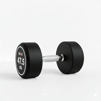 Round Rubber Dumbbell - Pair 47.5kg