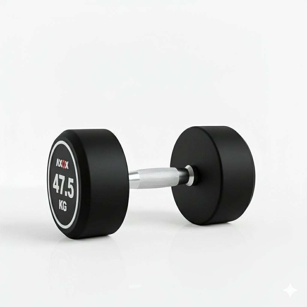 Round Rubber Dumbbell - Pair 47.5kg