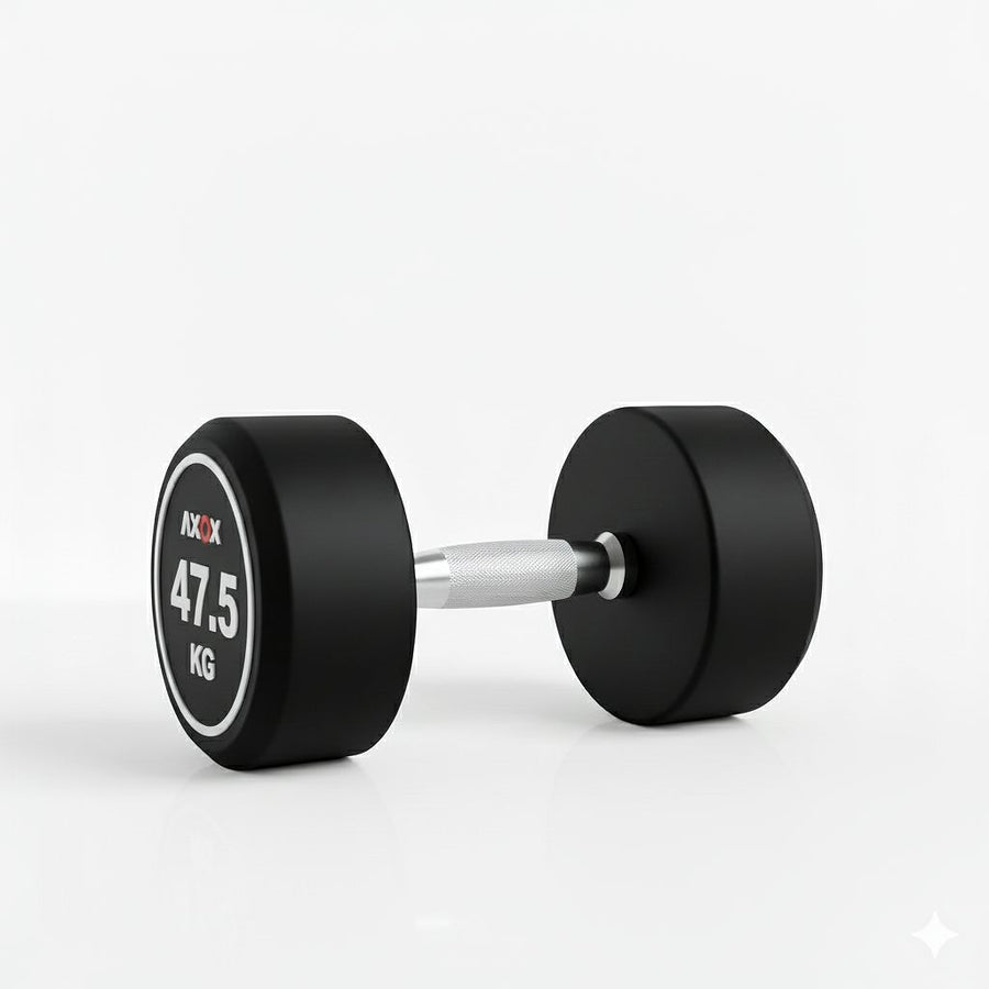 Round Rubber Dumbbell - Pair 47.5kg
