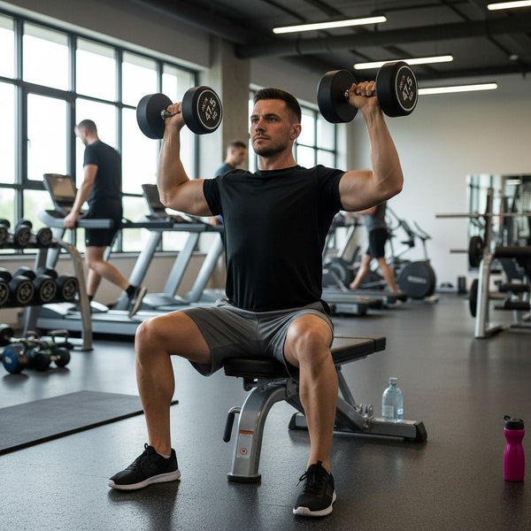 Round Rubber Dumbbell - Pair 47.5kg