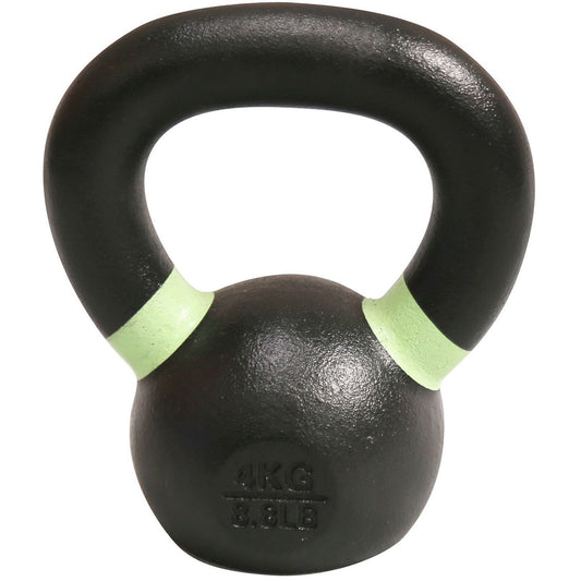 Cast Iron Kettlebell With Color Ring, 4KG