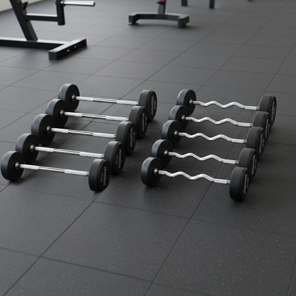 Fixed Straight & Curl Barbell Set – 10–30 KG Bundle