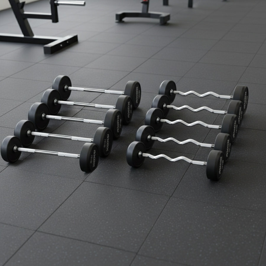 Fixed Straight & Curl Barbell Set – 10–30 KG Bundle
