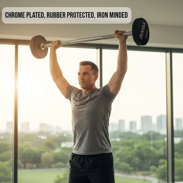 Fixed Straight & Curl Barbell Set – 10–30 KG Bundle