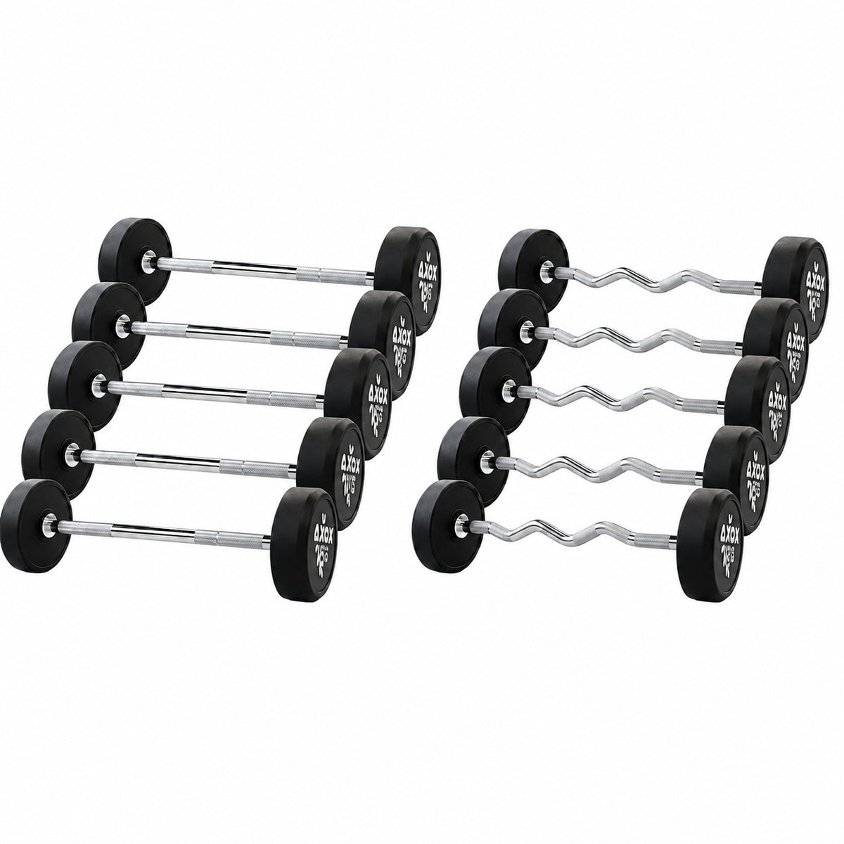 Fixed Straight & Curl Barbell Set – 10–30 KG Bundle