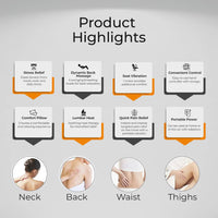 Lumbolux Mobile Seat Massager - Back, Shoulder & Neck Relief, 16 Heads, Heat, Vibration & Kneading