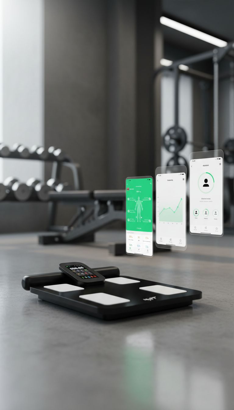 MyPT Smart Body Composition Scale with 8 Electrodes | Bluetooth App Sync | BMI, Body Fat, Muscle & Water Analysis | Type-C Rechargeable | LCD Display | Black