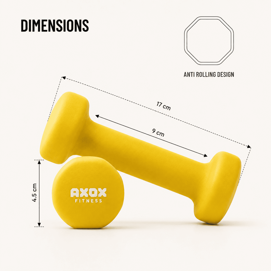 Axox Fitness Neoprene Dumbbell | 0.5kg Pair