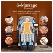 Sereno First Class Massage Chair - AI Body Scan, Zero Gravity, Beige