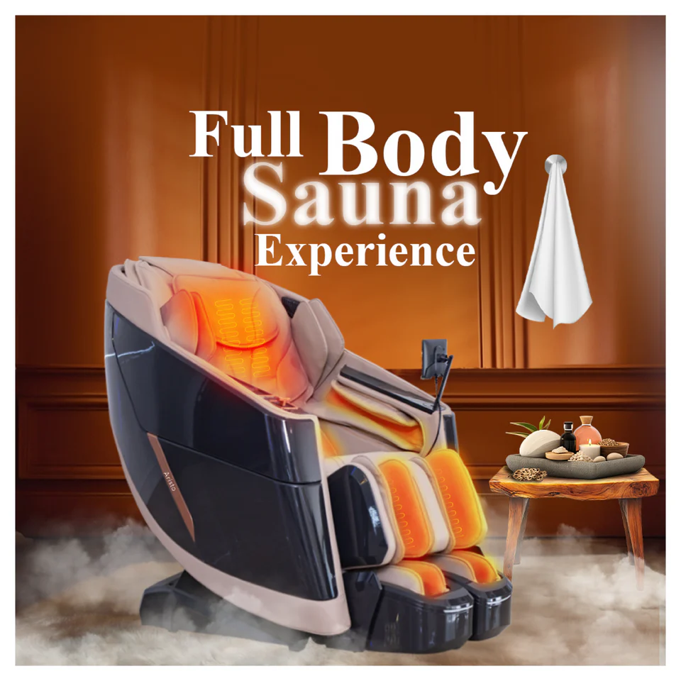 Sereno First Class Massage Chair - AI Body Scan, Zero Gravity, Beige