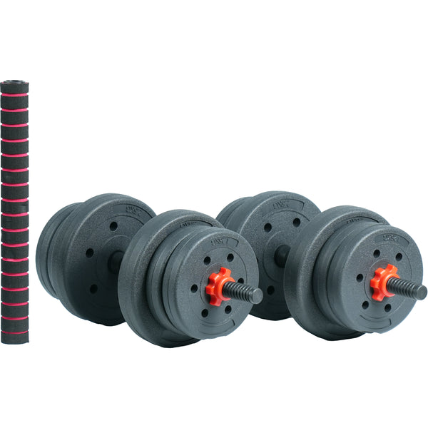 Axox Fitness Polypropylene Weight Set | 20kg | Dumbbell & Barbell Combo