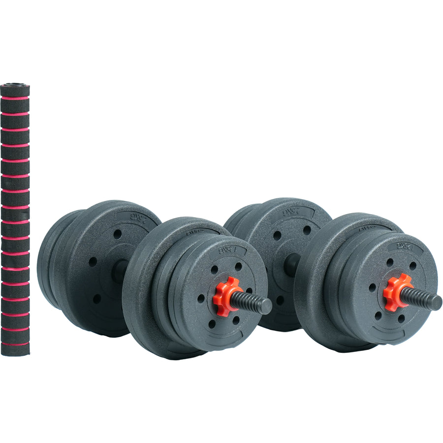 Axox Fitness Polypropylene Weight Set | 20kg | Dumbbell & Barbell Combo