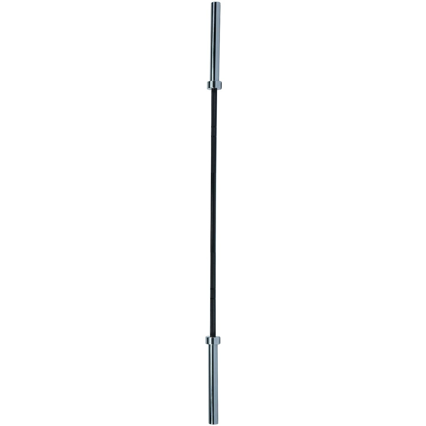 Axox Fitness Olympic Bar | Black Grip With Silver Sleeves | 220cm