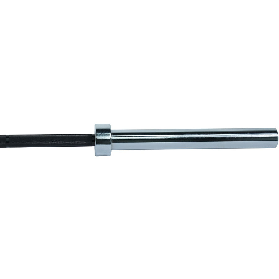 Axox Fitness Olympic Bar | Black Grip With Silver Sleeves | 220cm