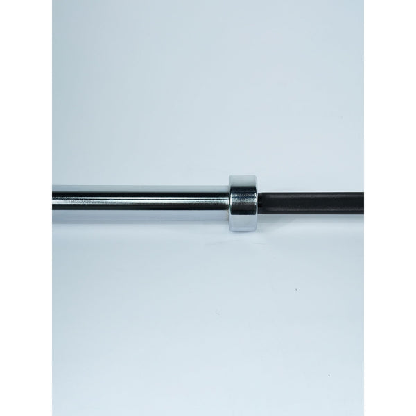 Axox Fitness Olympic Bar | Black Grip With Silver Sleeves | 220cm