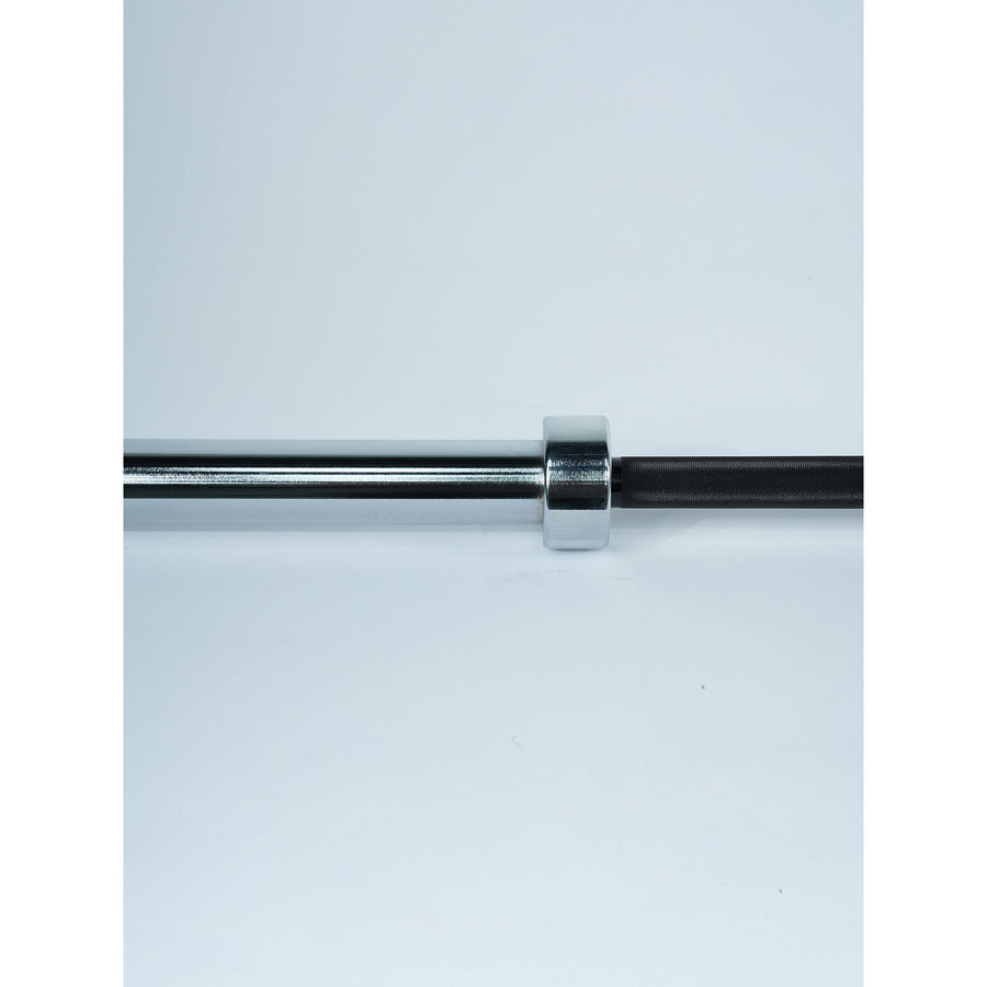 Axox Fitness Olympic Bar | Black Grip With Silver Sleeves | 220cm
