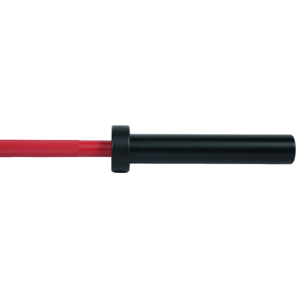 Axox Fitness Olympic Bar – Red Grip With Black Sleeve | 183cm