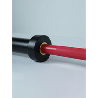 Axox Fitness Olympic Bar – Red Grip With Black Sleeve | 183cm