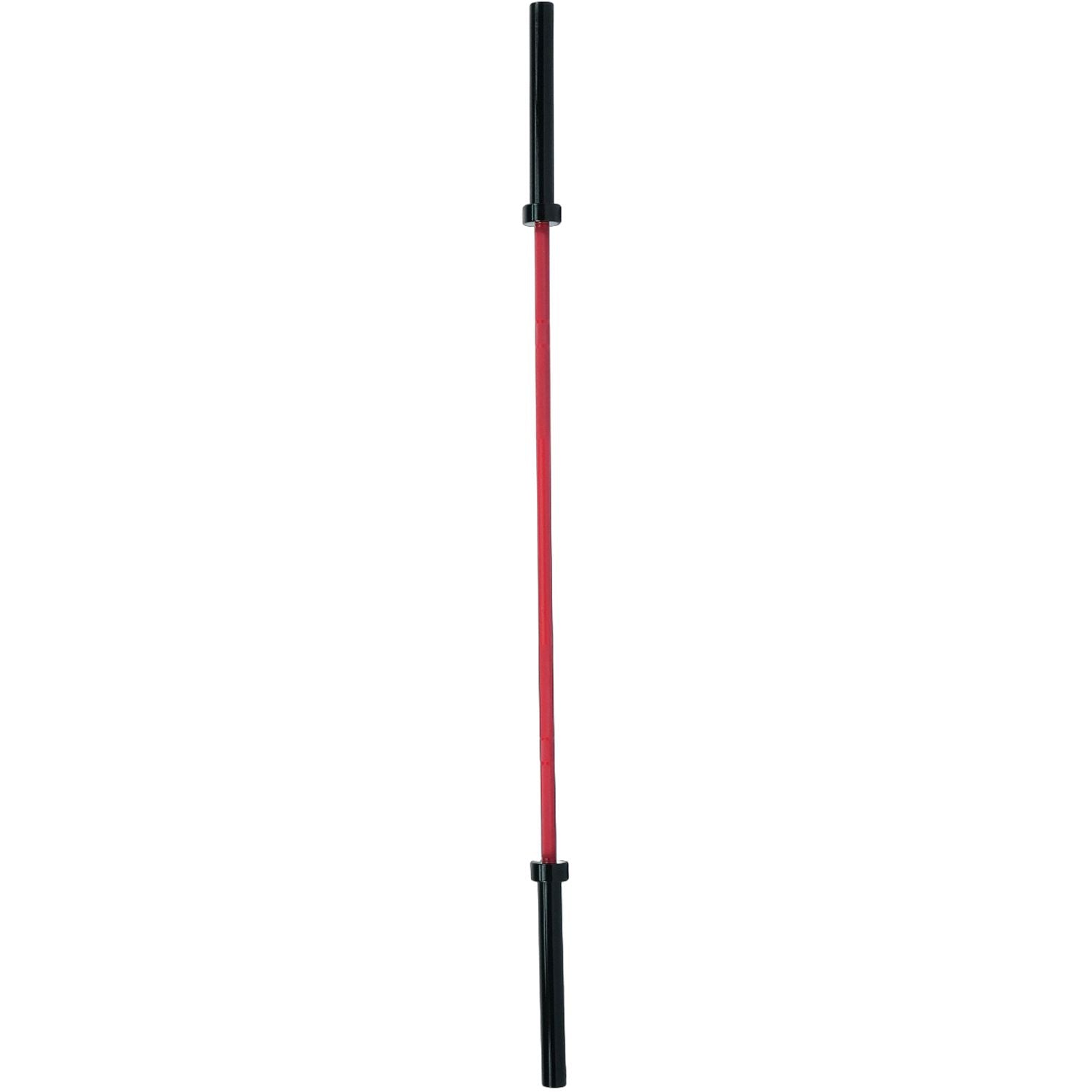 Axox Fitness Olympic Bar – Red Grip With Black Sleeves | 220cm