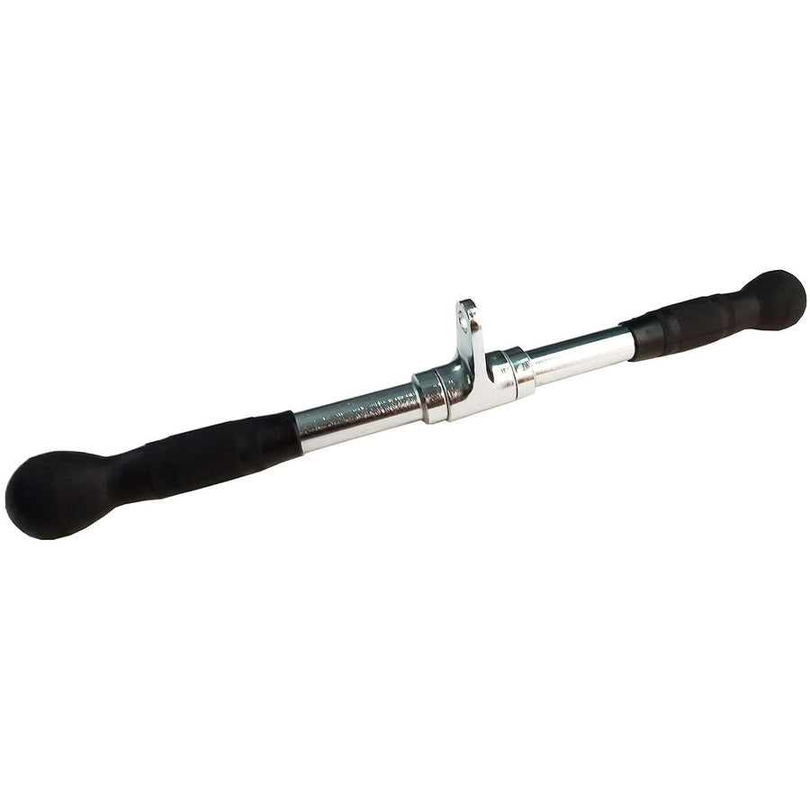Revolving Solid Straight Bar with TPR Grips | Cable Attachment | Axox Fitness