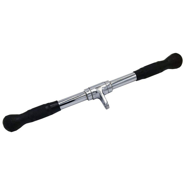 Revolving Solid Straight Bar with TPR Grips | Cable Attachment | Axox Fitness