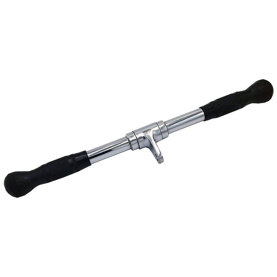 Revolving Solid Straight Bar with TPR Grips | Cable Attachment | Axox Fitness