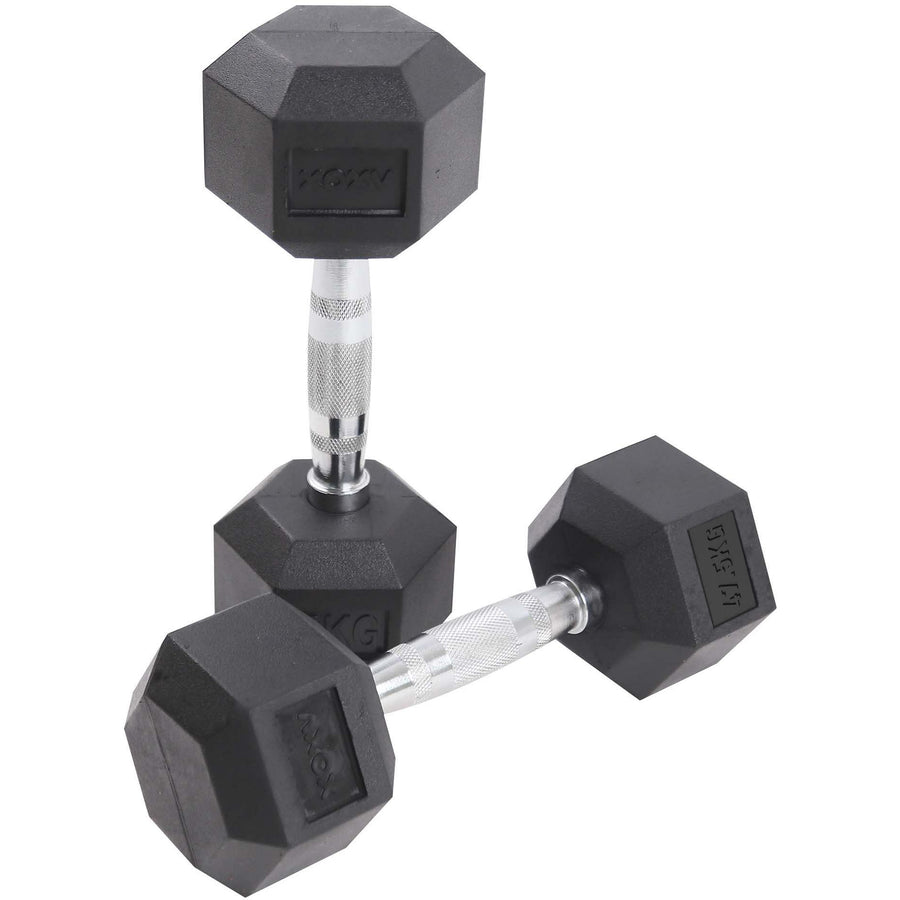 Rubber Coated Hex Dumbbell Set | 27.5kg - 50kg