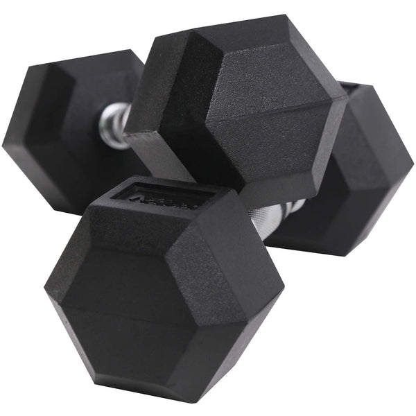 Rubber Coated Hex Dumbbell Set | 27.5kg - 50kg