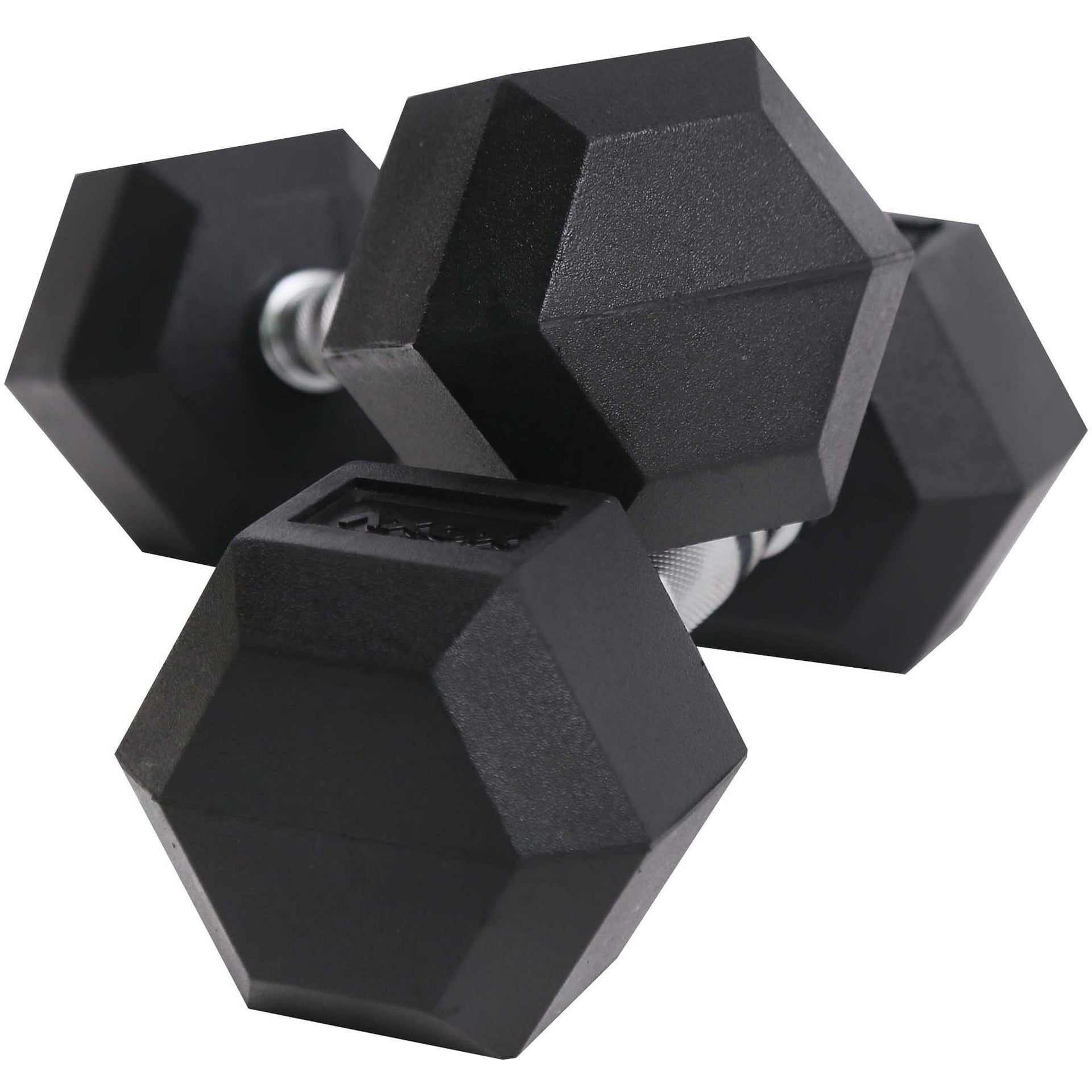Rubber Coated Hex Dumbbell Set | 27.5kg - 50kg