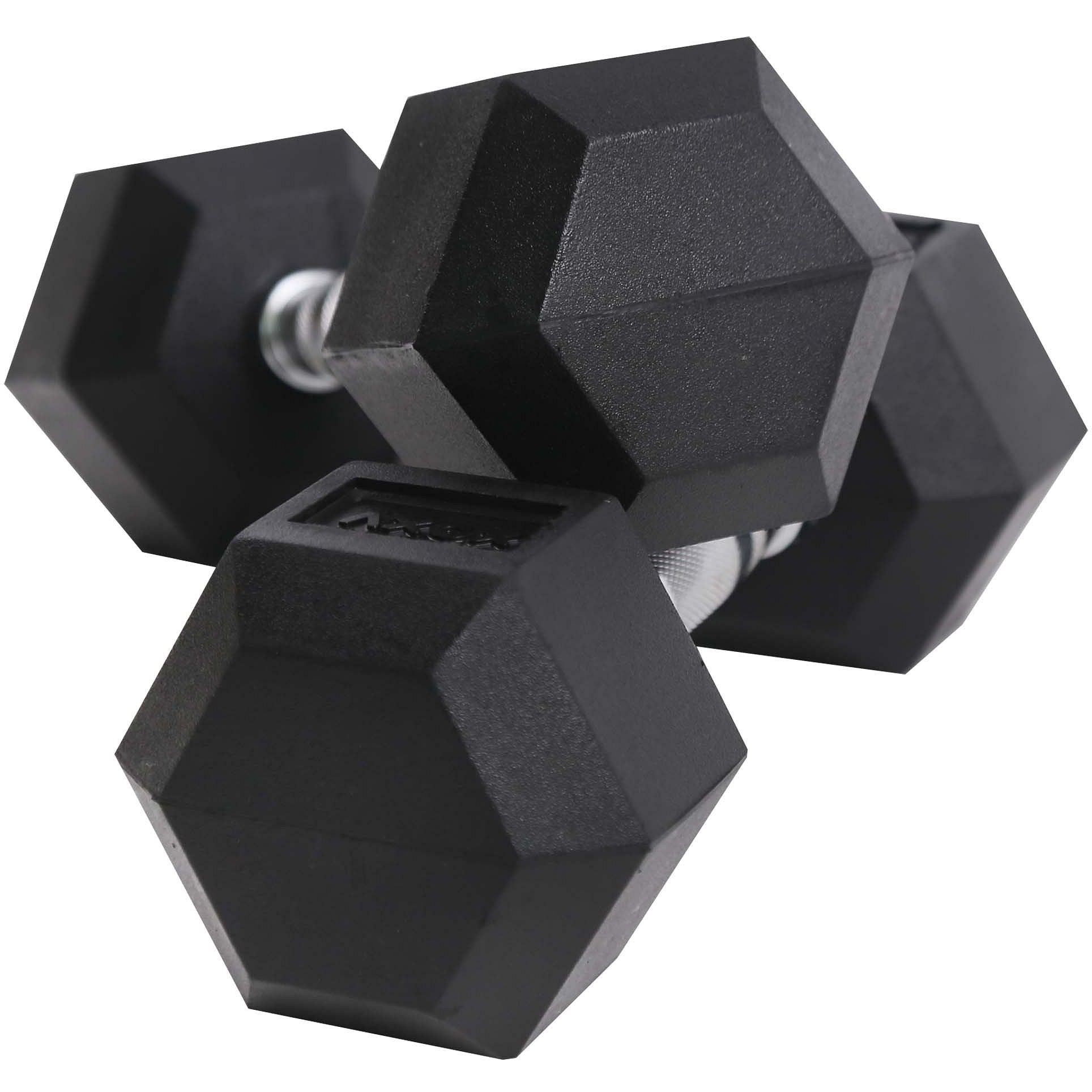Rubber Coated Hex Dumbbell Set | 27.5kg - 50kg