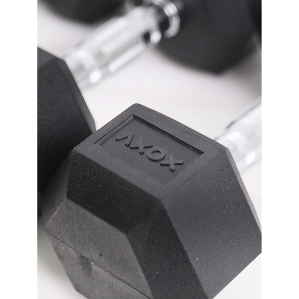 Rubber Coated Hex Dumbbell Set | 27.5kg - 50kg