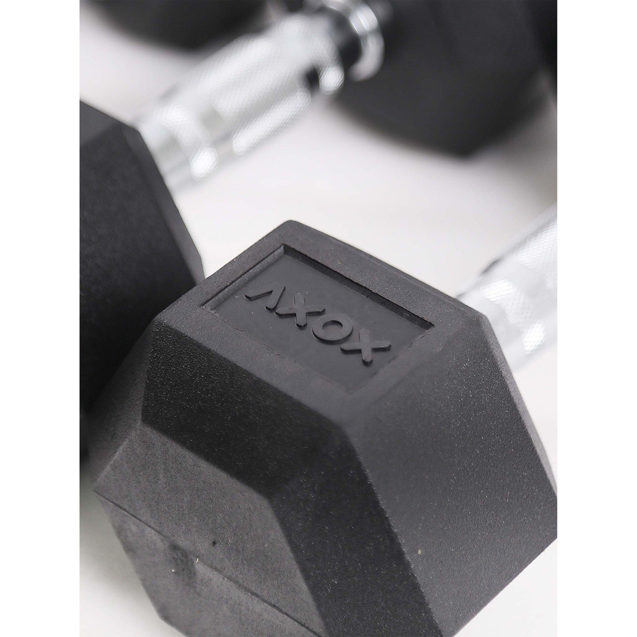 Rubber Coated Hex Dumbbell Set | 27.5kg - 50kg
