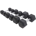 Rubber Coated Hex Dumbbell Set | 27.5kg - 50kg