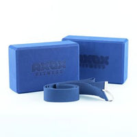 Axox Fitness Yoga Set – EVA Foam Brick & Stretch Strap | Beginner to Advanced