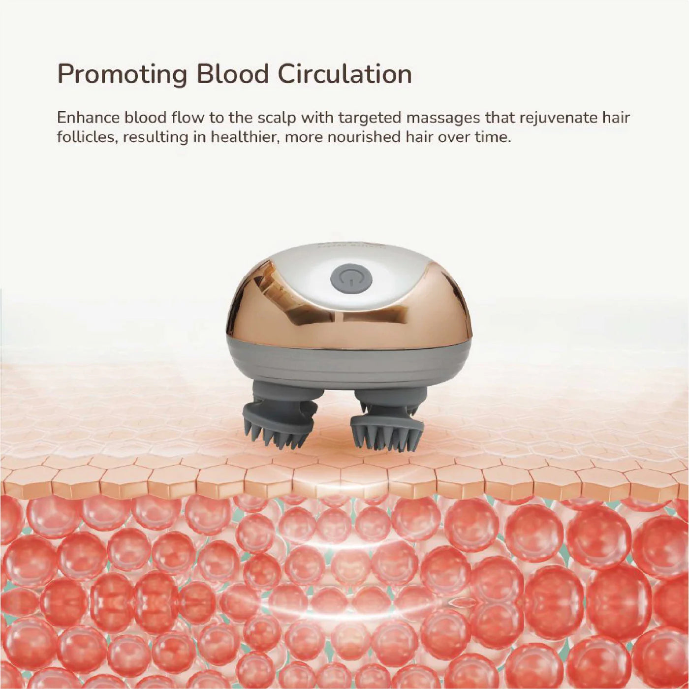 Clingy 3D Meridian Scalp Massager - 3 Modes, 950mAh, Lightweight, Rechargeable - Hair Growth & Stress Relief