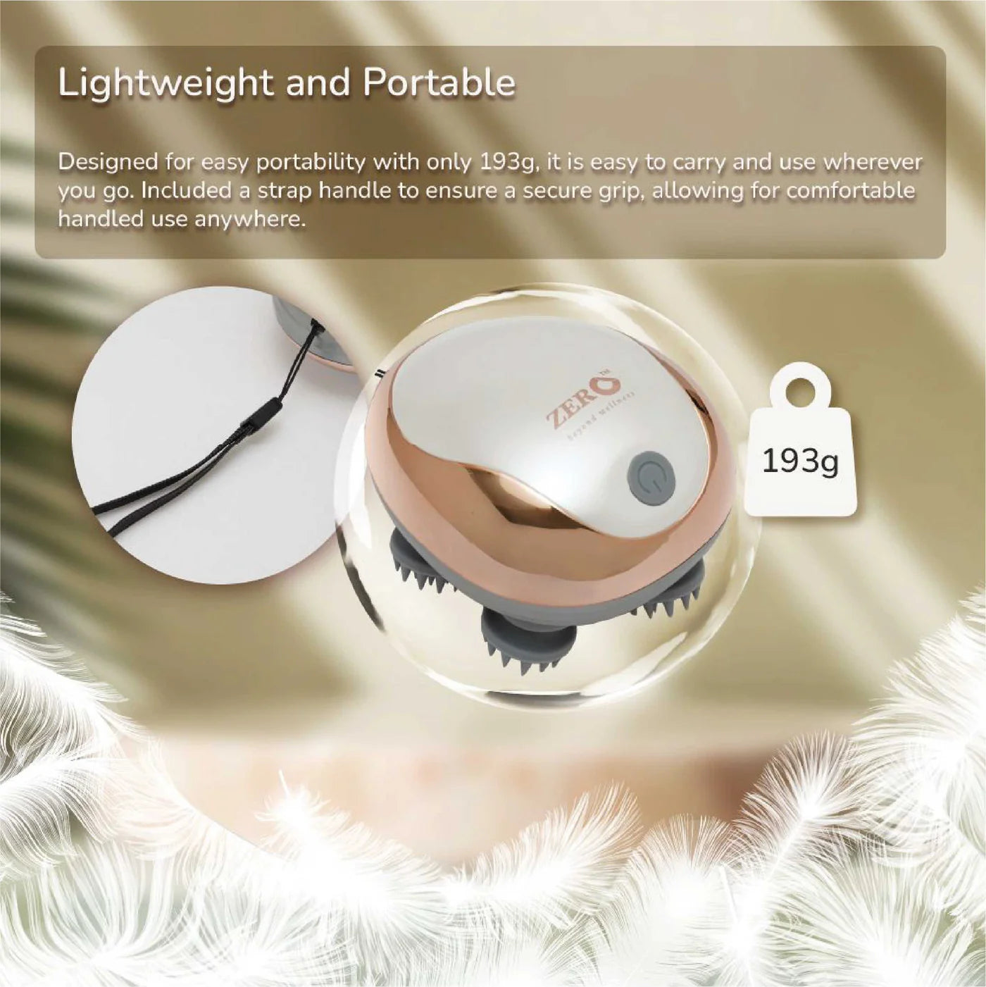 Clingy 3D Meridian Scalp Massager - 3 Modes, 950mAh, Lightweight, Rechargeable - Hair Growth & Stress Relief