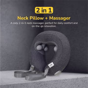 D-Dreamy 2-in-1 Neck Pillow Massager - 3D Deep Massage, Heat Therapy, Type-C - Travel & Home Relief