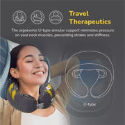 D-Dreamy 2-in-1 Neck Pillow Massager - 3D Deep Massage, Heat Therapy, Type-C - Travel & Home Relief