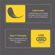 D-Dreamy 2-in-1 Neck Pillow Massager - 3D Deep Massage, Heat Therapy, Type-C - Travel & Home Relief