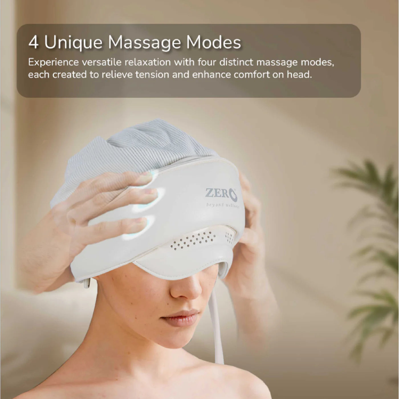 D'Medizonic Electric Head Massager - Heat Therapy, Air Compression, 4 Modes, Music - Headache & Stress Relief - Rechargeable