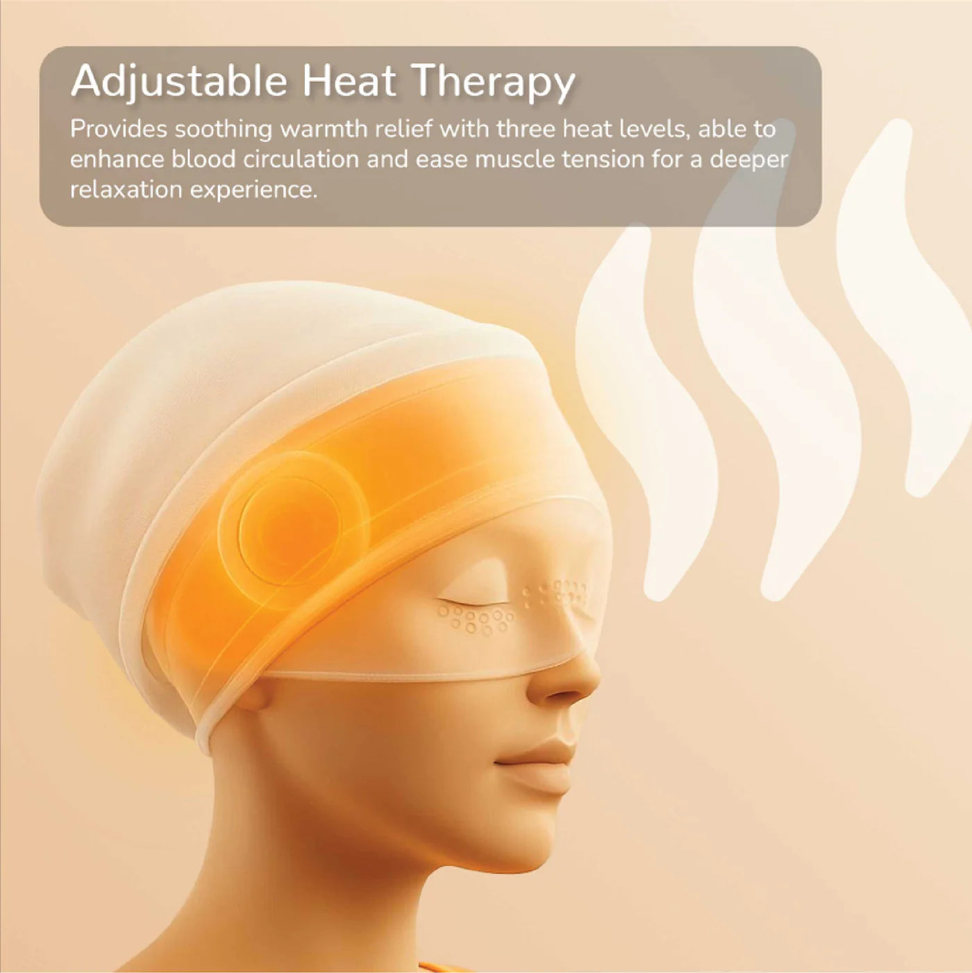 D'Medizonic Electric Head Massager - Heat Therapy, Air Compression, 4 Modes, Music - Headache & Stress Relief - Rechargeable