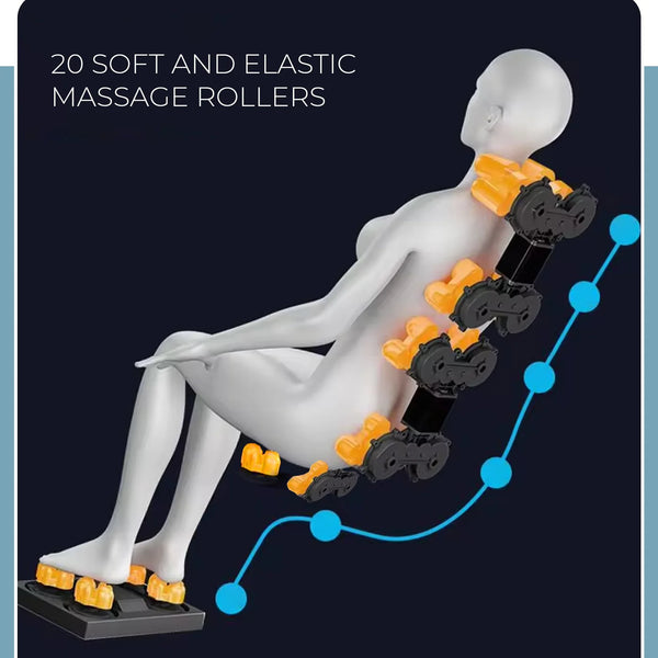 ZERO HEALTHCARE Heal Master Full Body Massage Chair | 20 Soft Rollers, 48 Airbags, Zero Gravity, Heating Therapy, 5 Auto Programs, Adjustable Footrest, Bluetooth Speaker & Premium Leather – Beige