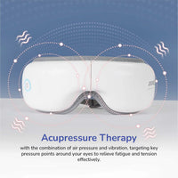 I-Vizz+ Eye Massager | 5 Modes | Air Pressure, Vibration & Heat | Music Therapy | 180° Foldable | Type-C | Eye Fatigue Relief