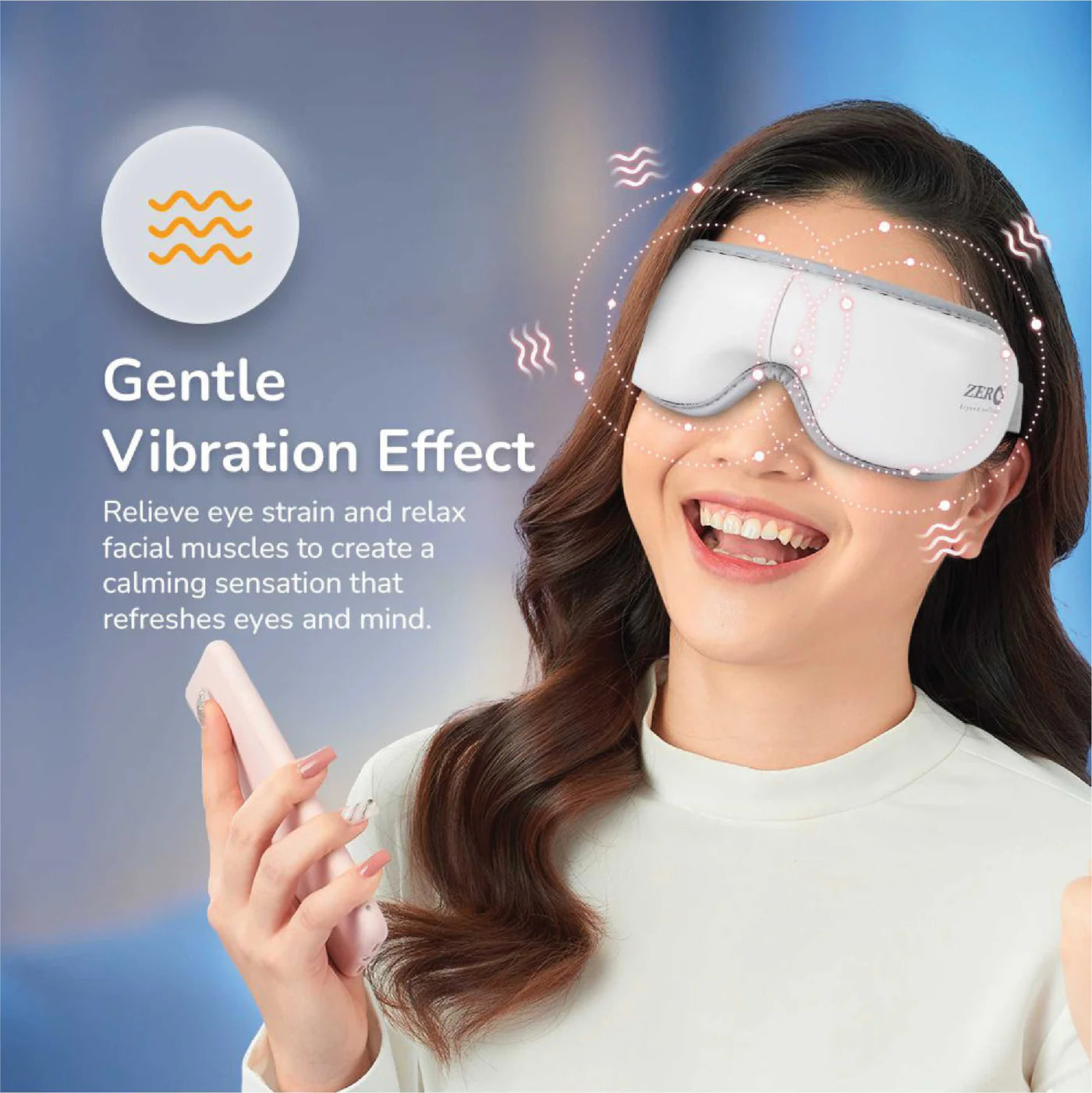 I-Vizz+ Eye Massager | 5 Modes | Air Pressure, Vibration & Heat | Music Therapy | 180° Foldable | Type-C | Eye Fatigue Relief