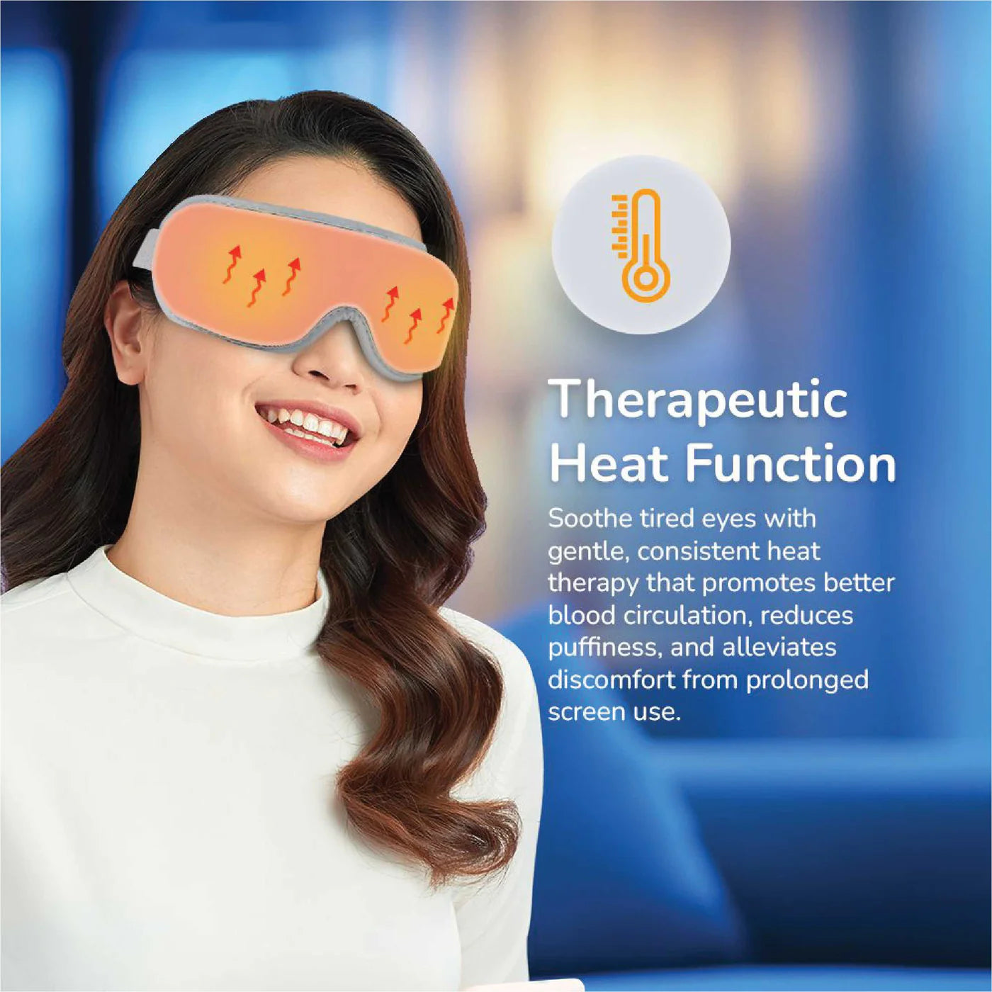 I-Vizz+ Eye Massager | 5 Modes | Air Pressure, Vibration & Heat | Music Therapy | 180° Foldable | Type-C | Eye Fatigue Relief